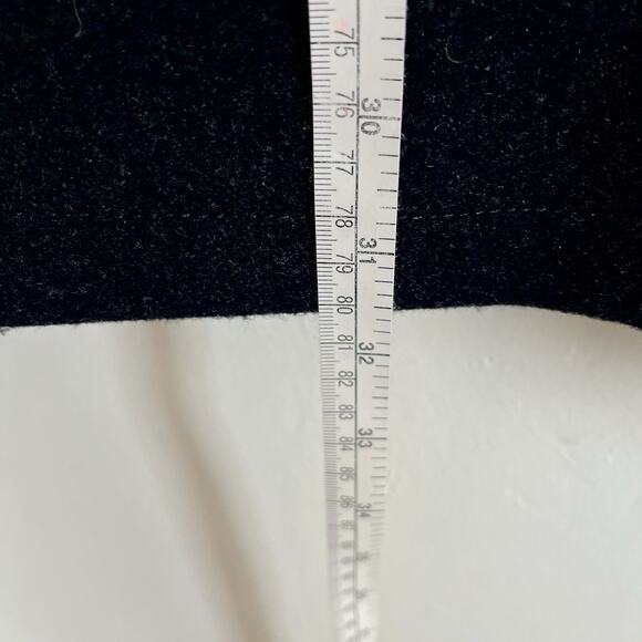 Nautica Pea Coat Mens Medium Classic Double Breasted Black Wool Blend Casual - Picture 8 of 9